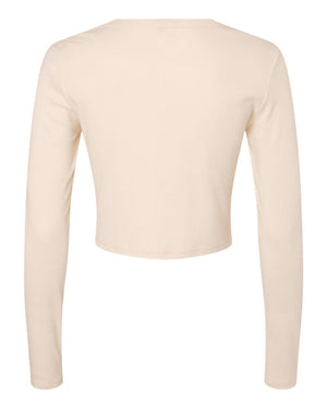 Okemos Woof Pack Long Sleeve Solid Natural Blend back view