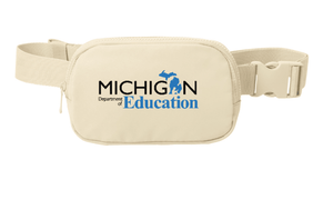 Custom Printed Apparel | Belt Bag - Ivory | Michigan Department of Education - MI Dept of Ed - 19257