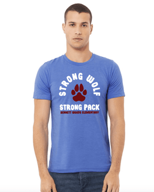 Custom Printed Apparel | Bennett Woods 18229 | Adult "Strong Wolf, Strong Pack" T-Shirt - Bennett Woods - 18229