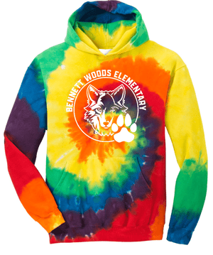 Custom Printed Apparel | Bennett Woods 18229 | Youth Tie Dye Hoodie - Bennett Woods - 18229