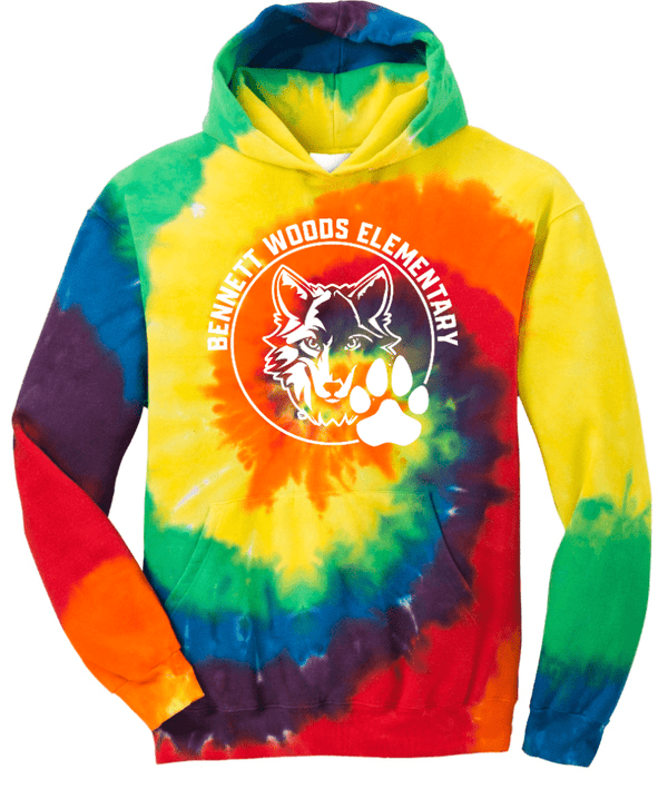 Custom Printed Apparel | Bennett Woods 18229 | Youth Tie Dye Hoodie - Bennett Woods - 18229