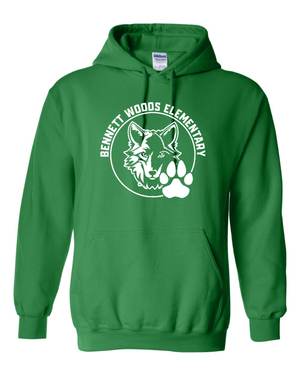 Custom Apparel - Screen Printing - Bennett Woods Back to School 2024 - 25 - Adult Unisex Bennett Woods Hoodie - Bennett Woods Back to School 2024/25 - 16349
