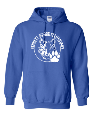 Custom Apparel - Screen Printing - Bennett Woods Back to School 2024 - 25 - Adult Unisex Bennett Woods Hoodie - Bennett Woods Back to School 2024/25 - 16349