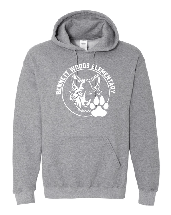 Custom Apparel - Screen Printing - Bennett Woods Back to School 2024 - 25 - Adult Unisex Bennett Woods Hoodie - Bennett Woods Back to School 2024/25 - 16349