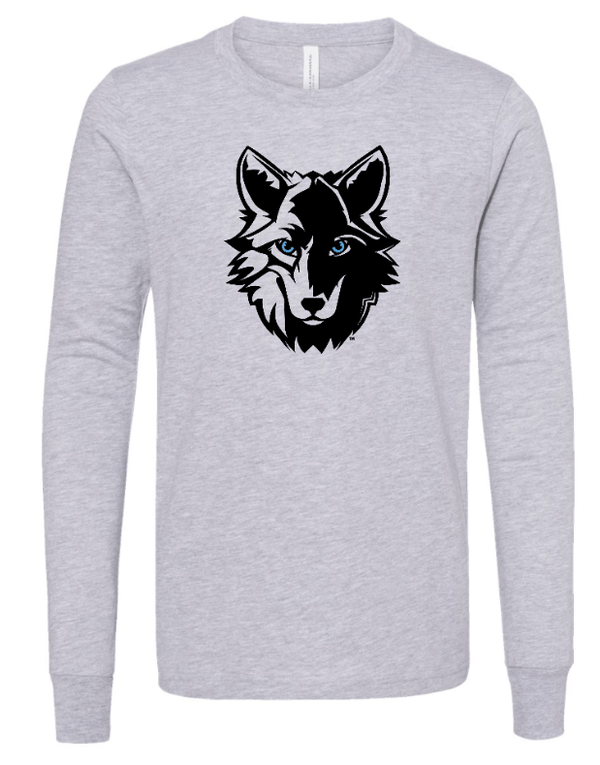 Custom Apparel - Screen Printing - Bennett Woods Back to School 2024/25 - Youth Grey Long Sleeve T-Shirt - Bennett Woods Back to School 2024/25 - 16349