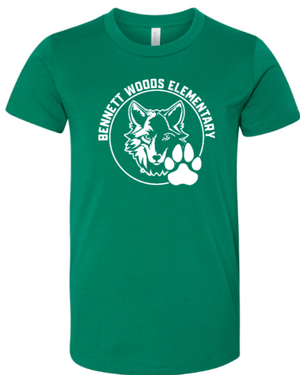 Custom Apparel - Screen Printing - Bennett Woods Elementary - Adult T-Shirt (Available in all class colors) - Bennett Woods Elementary - 17612