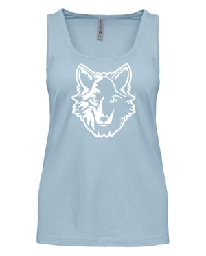 Custom Apparel - Screen Printing - Bennett Woods Elementary - Women's Cotton Tank (Black / Denim) - Bennett Woods Elementary - 17612