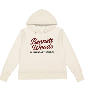 Custom Apparel - Screen Printing - Bennett Woods Elementary - Women's Vintage Wash Hoodie - Bennett Woods Elementary - 17612