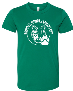 Custom Apparel - Screen Printing - Bennett Woods Elementary - Youth Cotton T-Shirt *Choose Your Class Color* - Bennett Woods Elementary - 17612