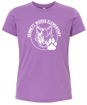 Custom Apparel - Screen Printing - Bennett Woods Elementary - Youth Cotton T-Shirt *Choose Your Class Color* - Bennett Woods Elementary - 17612