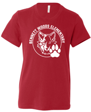 Custom Apparel - Screen Printing - Bennett Woods Elementary - Youth Cotton T-Shirt *Choose Your Class Color* - Bennett Woods Elementary - 17612