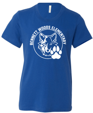 Custom Apparel - Screen Printing - Bennett Woods Elementary - Youth Cotton T-Shirt *Choose Your Class Color* - Bennett Woods Elementary - 17612