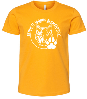 Custom Apparel - Screen Printing - Bennett Woods Elementary - Youth Cotton T-Shirt *Choose Your Class Color* - Bennett Woods Elementary - 17612