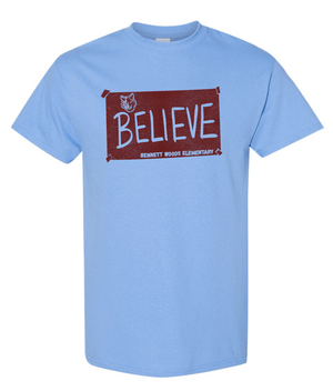 Custom Apparel - Screen Printing - Bennett Woods | Staff Shirt 2023 - 2024 Believe - Bennett Woods - 14525