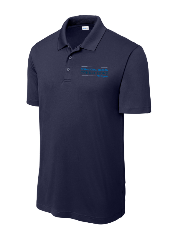 Custom Apparel - Screen Printing - BHC Michigan Holiday Apparel - Embroidered PosiCharge Polo (Navy / Black / Grey) - BHC Michigan Holiday Apparel - 17011