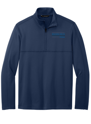 Custom Apparel - Screen Printing - BHC Michigan Holiday Apparel - Embroidered Smooth Fleece 1/4 Zip (Graphite / Navy / Black) - BHC Michigan Holiday Apparel - 17011
