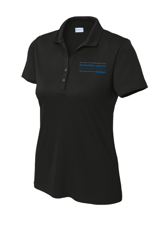 Custom Apparel - Screen Printing - BHC Michigan Holiday Apparel - Ladies Embroidered PosiCharge Polo (Navy / Grey / Black) - BHC Michigan Holiday Apparel - 17011