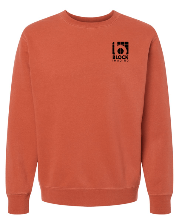 Custom Apparel - Screen Printing - Block Imaging - Embroidered Block Imaging Logo Midweight Crewneck Sweatshirt (Multiple Color Options) - Block