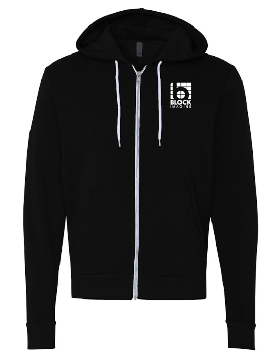 Custom Apparel - Screen Printing - Block Imaging - Embroidered Fleece Full Zip Hoodie - Black / Ash / Maroon / Navy - Block