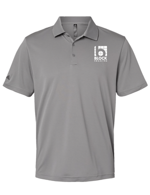 Custom Apparel - Screen Printing - Block Imaging - Embroidered Men's Adidas Performance Polo - Black / Navy / Grey / Royal - Block