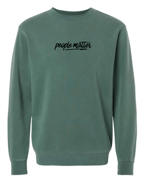 Custom Apparel - Screen Printing - Block Imaging - Embroidered People Matter Unisex Crewneck (Multiple Color Options Available) - Block