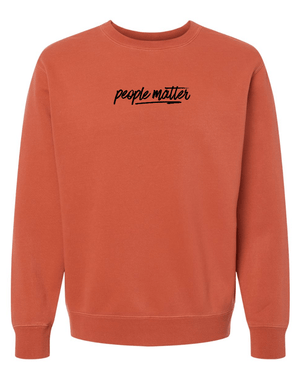Custom Apparel - Screen Printing - Block Imaging - Embroidered People Matter Unisex Crewneck (Multiple Color Options Available) - Block