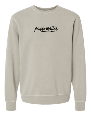 Custom Apparel - Screen Printing - Block Imaging - Embroidered People Matter Unisex Crewneck (Multiple Color Options Available) - Block