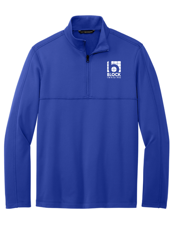 Custom Apparel - Screen Printing - Block Imaging - Embroidered Unisex 1/4 Zip Pullover (Graphite - Black - Royal) - Block