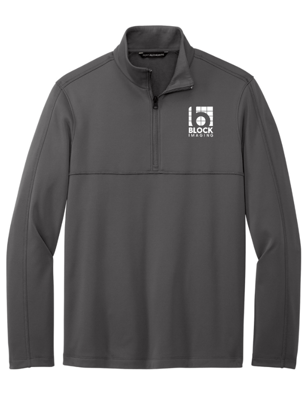 Custom Apparel - Screen Printing - Block Imaging - Embroidered Unisex 1/4 Zip Pullover (Graphite - Black - Royal) - Block
