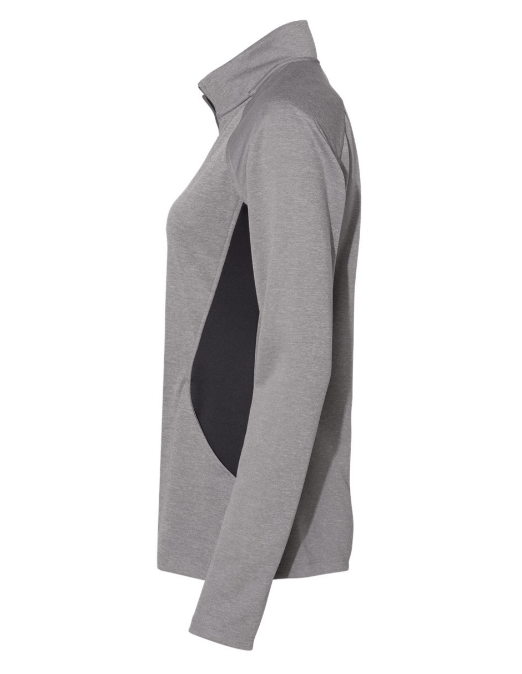 Custom Apparel - Screen Printing - Block Imaging - Embroidered Women's Adidas 1/4 Zip Pullover - Block