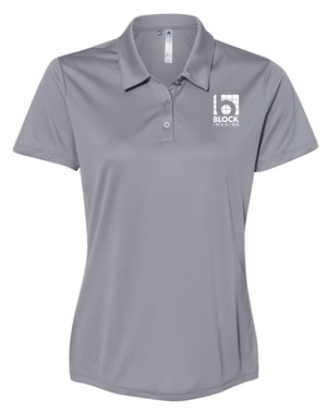 Custom Apparel - Screen Printing - Block Imaging - Embroidered Women's Adidas Performance Polo - Block
