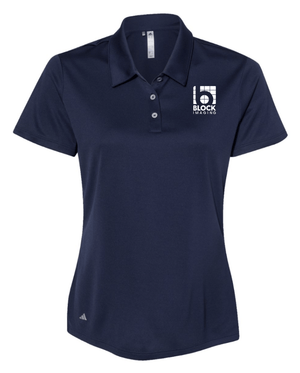 Custom Apparel - Screen Printing - Block Imaging - Embroidered Women's Adidas Performance Polo - Block