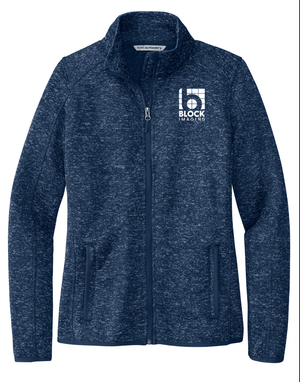 Custom Apparel - Screen Printing - Block Imaging - Women's Fleece Zip - Up (Black - Navy - Grey) - Block