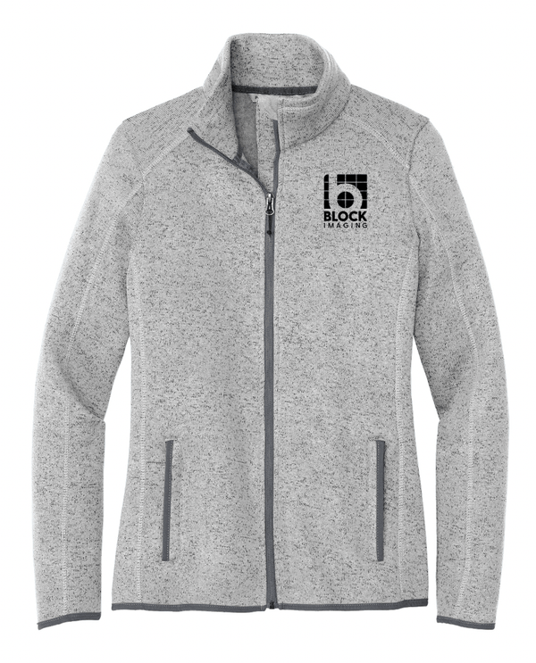 Custom Apparel - Screen Printing - Block Imaging - Women's Fleece Zip - Up (Black - Navy - Grey) - Block