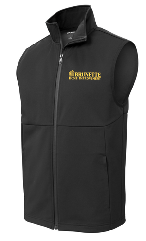Custom Printed Apparel | Brunette Home Improvement Fall 2025 - Adult Black Soft Shell Vest - Brunette Home Improvement F25 - 18373
