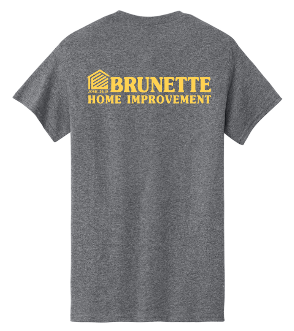 Custom Printed Apparel | Brunette Home Improvement Fall 2025 - Adult Cotton T-Shirts (MULTIPLE COLOR OPTIONS) - Brunette Home Improvement F25 - 18373