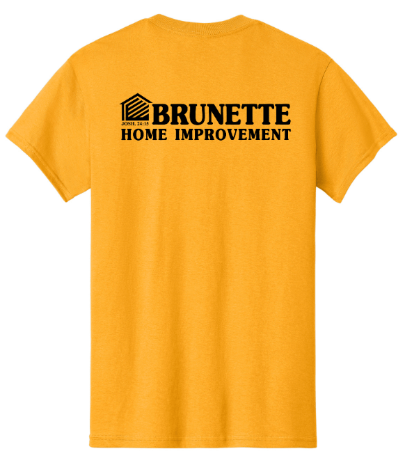 Custom Printed Apparel | Brunette Home Improvement Fall 2025 - Adult Cotton T-Shirts (MULTIPLE COLOR OPTIONS) - Brunette Home Improvement F25 - 18373
