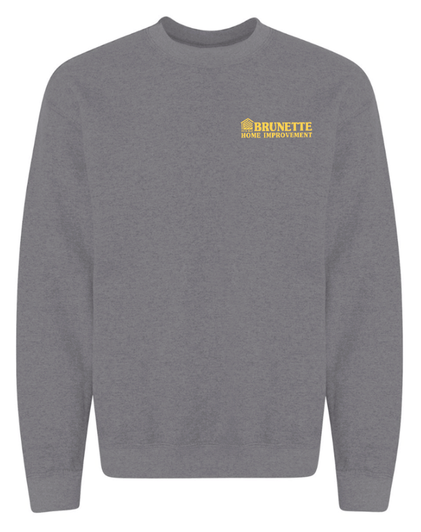 Custom Printed Apparel | Brunette Home Improvement Fall 2025 - Adult Heavyweight Crewneck Sweatshirt (MULTIPLE COLOR OPTIONS) - Brunette Home Improvement F25 - 18373