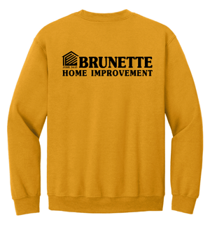 Custom Printed Apparel | Brunette Home Improvement Fall 2025 - Adult Heavyweight Crewneck Sweatshirt (MULTIPLE COLOR OPTIONS) - Brunette Home Improvement F25 - 18373