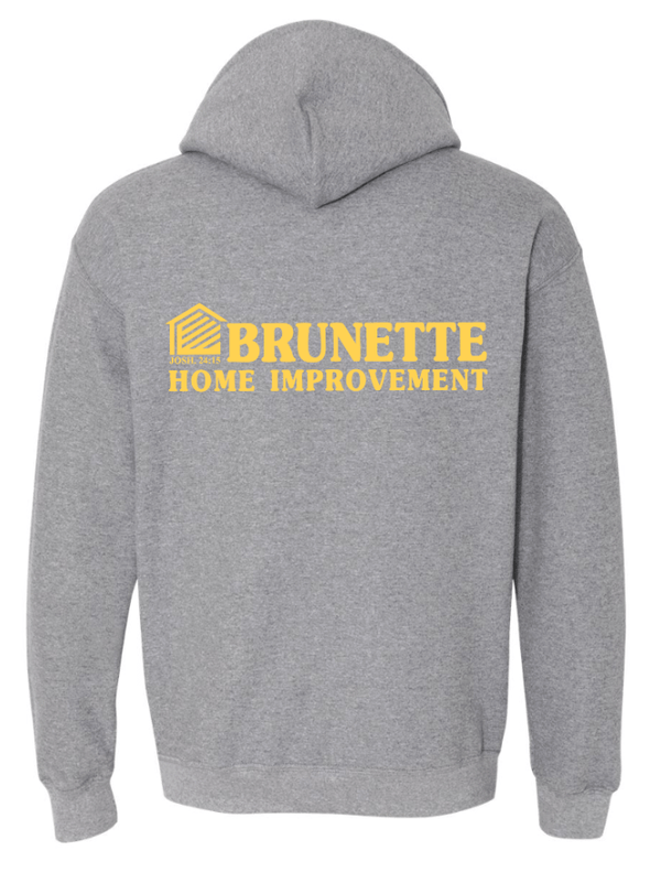 Custom Printed Apparel | Brunette Home Improvement Fall 2025 - Adult Heavyweight Hooded Sweatshirt (MULTIPLE COLOR OPTIONS) - Brunette Home Improvement F25 - 18373