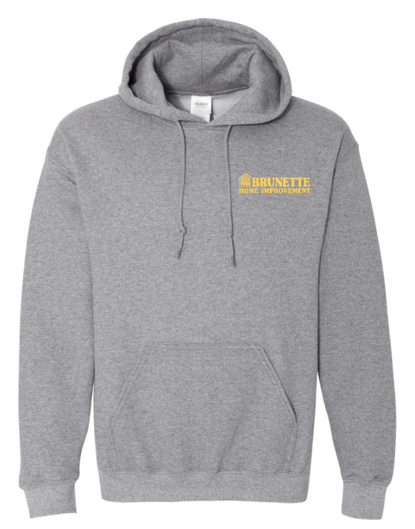 Custom Printed Apparel | Brunette Home Improvement Fall 2025 - Adult Heavyweight Hooded Sweatshirt (MULTIPLE COLOR OPTIONS) - Brunette Home Improvement F25 - 18373