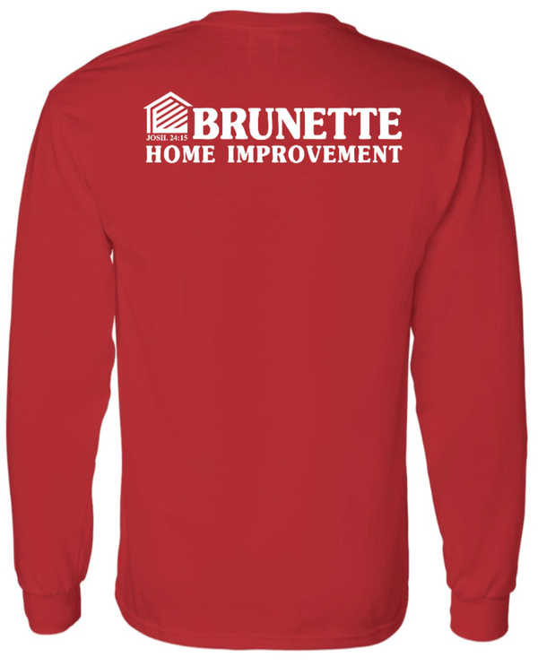 Custom Printed Apparel | Brunette Home Improvement Fall 2025 - Adult Long Sleeve Tee (MULTIPLE COLOR OPTIONS) - Brunette Home Improvement F25 - 18373