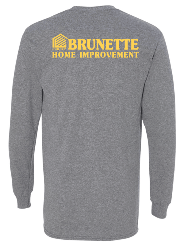 Custom Printed Apparel | Brunette Home Improvement Fall 2025 - Adult Long Sleeve Tee (MULTIPLE COLOR OPTIONS) - Brunette Home Improvement F25 - 18373