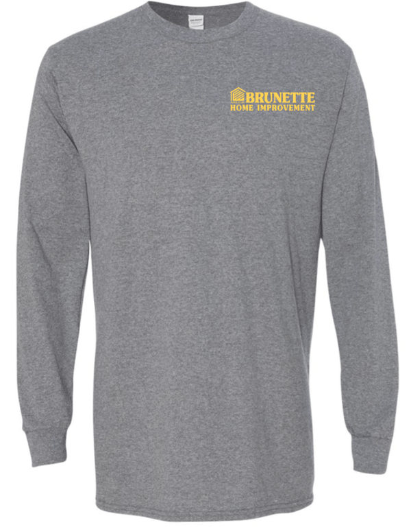 Custom Printed Apparel | Brunette Home Improvement Fall 2025 - Adult Long Sleeve Tee (MULTIPLE COLOR OPTIONS) - Brunette Home Improvement F25 - 18373