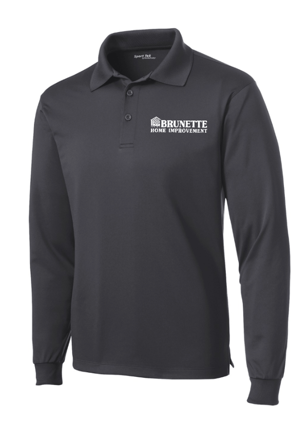 Custom Printed Apparel | Brunette Home Improvement Fall 2025 - Adult Performance Long Sleeve Polo (MULTIPLE COLOR OPTIONS) - Brunette Home Improvement F25 - 18373