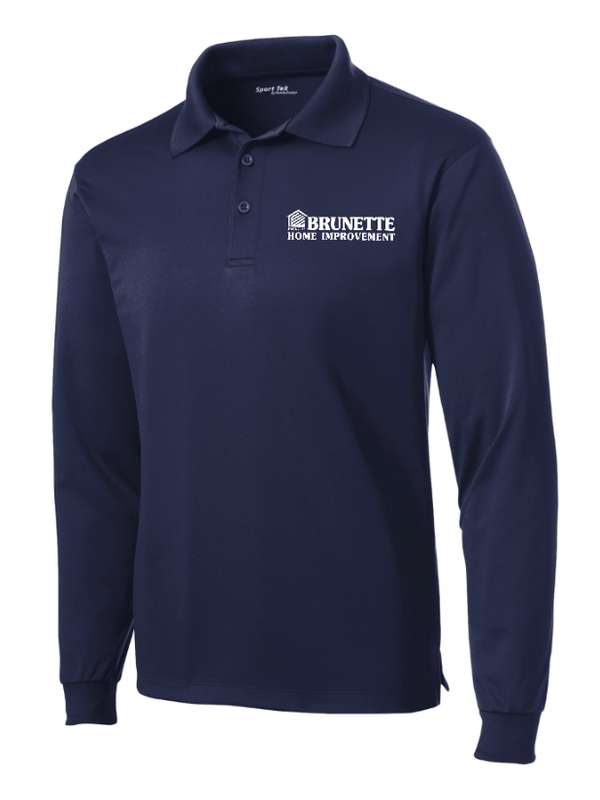 Custom Printed Apparel | Brunette Home Improvement Fall 2025 - Adult Performance Long Sleeve Polo (MULTIPLE COLOR OPTIONS) - Brunette Home Improvement F25 - 18373