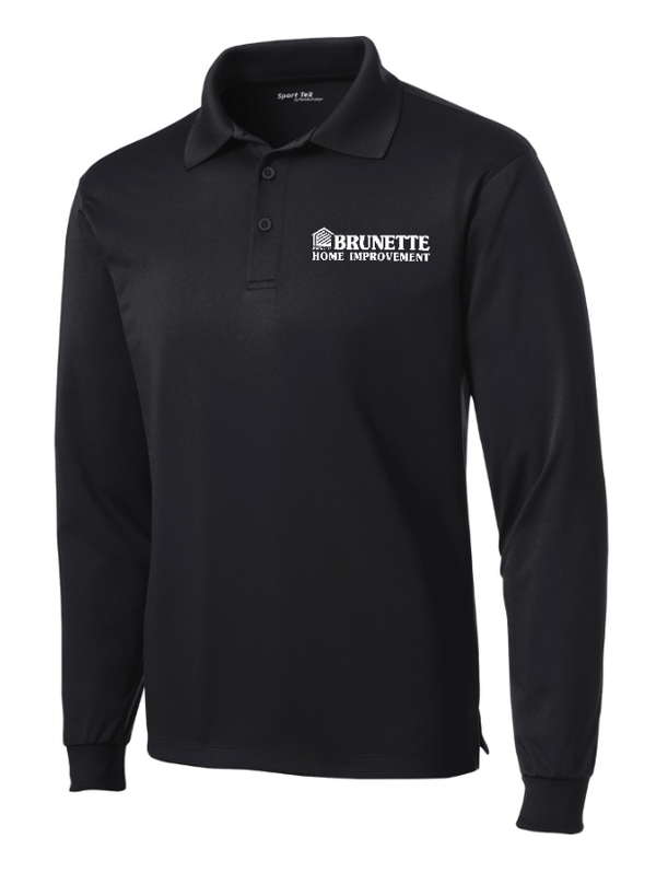 Custom Printed Apparel | Brunette Home Improvement Fall 2025 - Adult Performance Long Sleeve Polo (MULTIPLE COLOR OPTIONS) - Brunette Home Improvement F25 - 18373