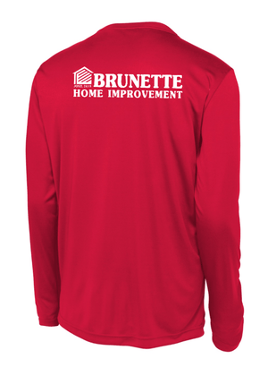 Custom Printed Apparel | Brunette Home Improvement Fall 2025 - Adult Performance Long Sleeve Tee (MULTIPLE COLOR OPTIONS) - Brunette Home Improvement F25 - 18373