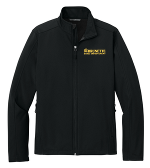 Custom Printed Apparel | Brunette Home Improvement Fall 2025 - Adult Soft Shell Jacket (Light Grey/Black) - Brunette Home Improvement F25 - 18373