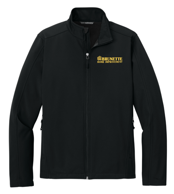 Custom Printed Apparel | Brunette Home Improvement Fall 2025 - Adult Soft Shell Jacket (Light Grey/Black) - Brunette Home Improvement F25 - 18373